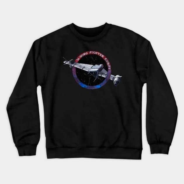 H - WING FIGHTER CORPS REDBLUE Crewneck Sweatshirt by mamahkian